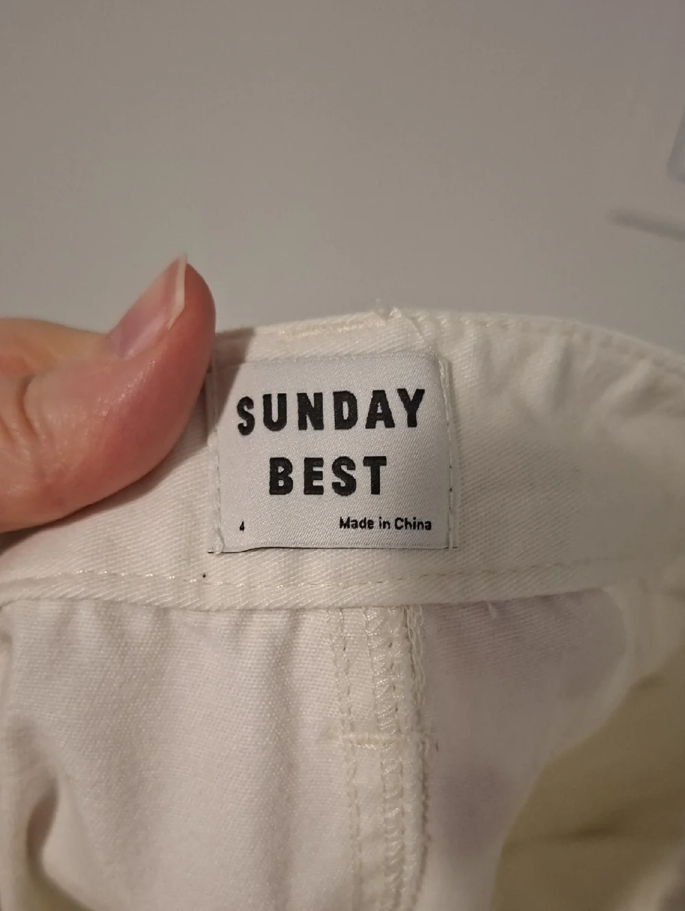 Sunday Best Classic White/Cream "Jaden" Straight-leg Chino Pants (Size US 4) - Picture 7 of 9